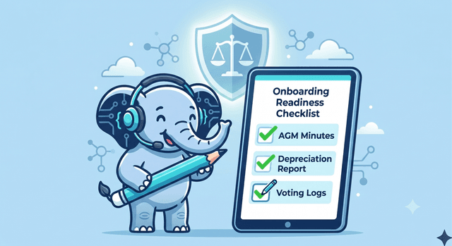 Niti holding an onboarding checklist tablet